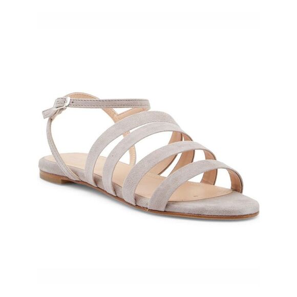 CHARLES BY CHARLES DAVID Womens Beige Stripe Round Toe Leather Sandals 6 M